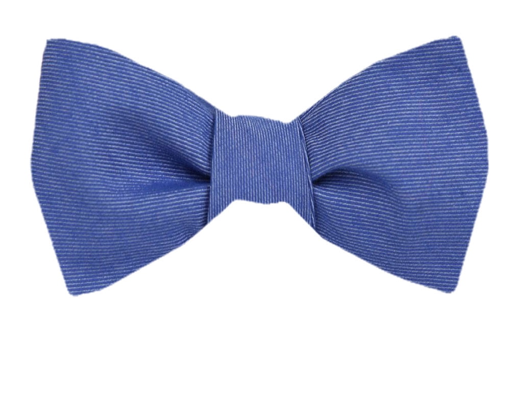 Men's Blue and Navy Silk Solid Self Tie Bowtie Tie Yourself Bow Ties
