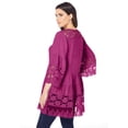 thumbnail image 2 of Roaman's Women's Plus Size Lace Illusion Blouse, 2 of 6