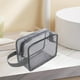 thumbnail image 4 of Neceser de malla, organizador de cosméticos, bolsa de afeitar portátil para artículos de tocador, accesorios, bolsa de almacenamiento de belleza para Gris, 4 of 8