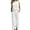 White, variant on Womens Plus Size Pajama Sets Linen 2 Piece Casual Set Women Sleeveless Round Neck Tunic Button High Waist Pants, Loose Fitting Daily Travel Outfits Black XXL
