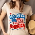 thumbnail image 4 of God Bless America T-Shirt | Patriotic USA Flag Tee for Men and Women , Asphalt, S, 4 of 6