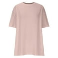 thumbnail image 6 of Timegard Womens Tops Short Sleeve Crewneck Loose Comfy Basic Tee Casual Drop Shoulder Oversized Top, 6 of 6