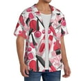 thumbnail image 2 of Goofa Makeup Printed Men's Casual Short-sleeved Shirt,Lightweight Breathable Button-down,Summer Casual men's top,Versatile Fashion shirt-Medium, 2 of 7