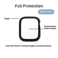 thumbnail image 3 of Qixxronics for Apple Watch Series SE 2 Case [40mm], Built-in Tempered Glass Screen Protector, Black, 3 of 5