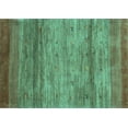 thumbnail image 1 of Ahgly Company Indoor Rectangle Abstract Turquoise Blue Contemporary Area Rugs, 2' x 5', 1 of 4