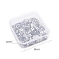 thumbnail image 4 of 1 box Iron Ear Nuts Butterfly Earring Backs for Post Earrings Platinum 6x4x3mm Hole: 0.7~1mm 200pcs/box, 4 of 8