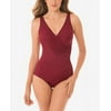 Miraclesuit POMPEI RED Oceanus Allover Slimming One-Piece Swimsuit, US 14
