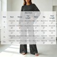 thumbnail image 4 of Mifsaly Womens 2 Piece Striped Knit Lounge Set Crewneck Long Sleeve Pullover Top and Wide Leg Pants Casual Matching Outfit Soft Relaxed Fit for Travel Fall Winter Daily, 4 of 8