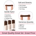 thumbnail image 4 of 120 count No  Thick Hair Ties, Large Soft Seamless Nylon Hair Elastics for Women, Ponytail Holders - Blonde & Brown, 4 of 7