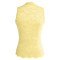 thumbnail image 4 of Rhuody Cute Tops For Women Sleeveless Elegant Hollow Lace Front Tank Tops Soft Women Clothing Yellow, 4 of 5