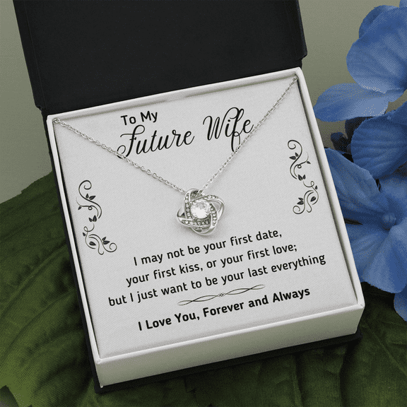 To My Future Wife Love Knot Necklace, Valentine Couple Gift, Anniversary Birthday Pendant Gift, Gift For Him, Gift For Her, Happy Father Day Mother Day Gift