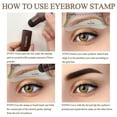 thumbnail image 2 of Eyebrow Stamp Stencil Kit One Step Brow Stamp Shaping Kit stamp on eyebrows waterproof Eyebrow Definer Long Lasting Eyebrow Stamp With 10 Reusable Eyebrow Stencils (light brown), 2 of 5