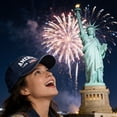 thumbnail image 3 of US 250th Anniversary Hat, Knitted Baseball Cap for Men & Women, Classic America Flag Pattern, 3 of 5