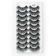 thumbnail image 3 of 10 Paires de Faux Cils Il de Chat Naturels 3D Cils Duveteux Extension Dense, 3 of 4