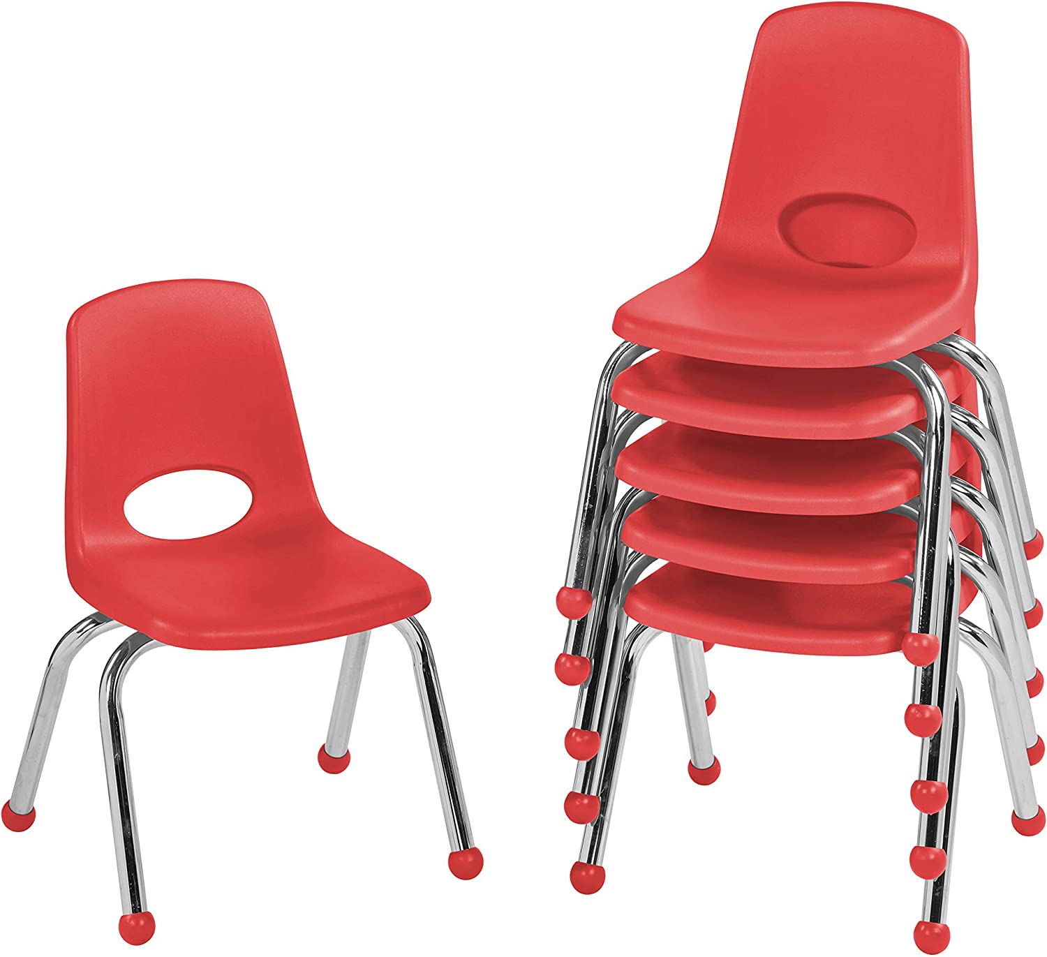 Factory Direct Partners 10359 12" School Stack Chair, Stacking Student