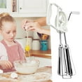thumbnail image 5 of Stainless Steel Hand Cranked Mixer, Manual Hand Mixer, Manual Egg Beater Hand Crank, Durable Pasta/Dough Baking Tool, Ideal for Beating Eggs, Mixing Dough21Pcs), 5 of 5