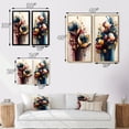 thumbnail image 4 of Designart "Navy and Maroon Calla Collection II" Calla Lily Framed Wall Art Set Of 2 - Red Floral Framed Canvas Set For Living Room Decor, 4 of 6