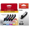 thumbnail image 1 of Canon PGI-270 Pigment Black Ink Tank CLI-271 CMYK Ink Tank 4-Pack, 1 of 1