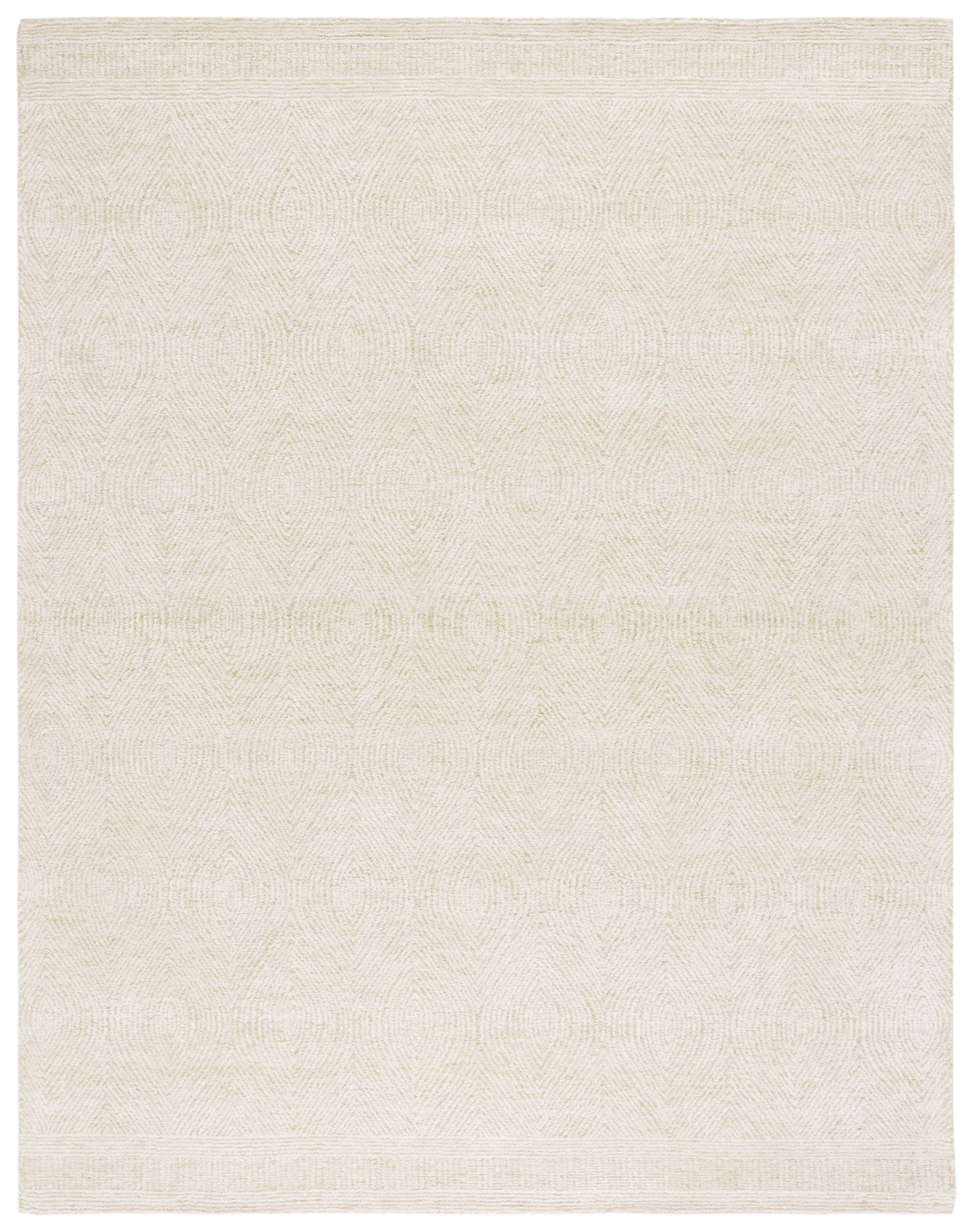 SAFAVIEH Abstract Caelestinus Ogee Wool Area Rug, Green/Ivory, 9' x 12'