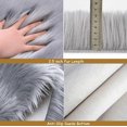 thumbnail image 3 of Square Faux Fur Fleece Fluffy Area Rugs, Washable Yoga Carpet ,Bedroom Floor Rugs, Camel - 2'x 3', Grey, 3 of 4