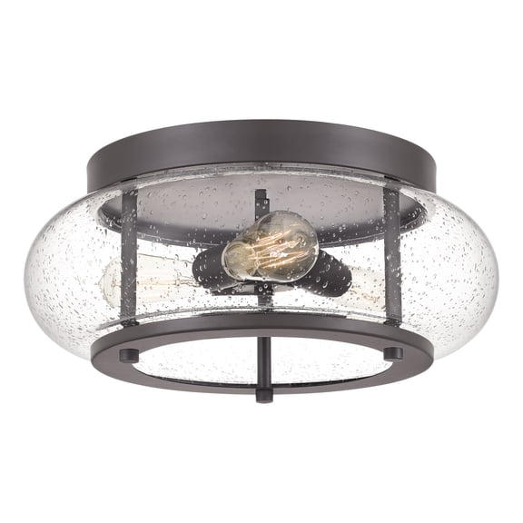 Trilogy 3-Light Old Bronze Flush Mount Light