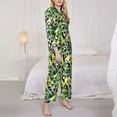 thumbnail image 3 of Honeii Football Doodle print Women's Pajama Sets Long Sleeve Button Down Sleepwear Nightwear Soft Pjs Lounge Sets-Large, 3 of 7