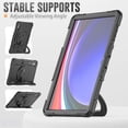 thumbnail image 5 of Case for Samsung Galaxy Tab S10 Ultra 2024/ S9 Ultra/ S8 Ultra 14.6 inch, 360 Rotating Stand Handle Pencil Holder Shoulder Strap Heavy Duty Shockproof Cover, Black, 5 of 7
