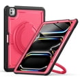 thumbnail image 2 of FJLBDE Case for iPad Pro 13 (M4/M5) 2024/2025 with 360 Rotating Stand, Shoulder Strap, Heavy Duty Shockproof Cover, Rose, 2 of 7