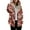 Vermilion, variant on Women's Fashionable Casual Zippered Hooded Sweatshirt Jacket with Christmas Print and Drawstring, Furry Plush for Winter,Pink,2XL
