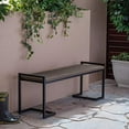 thumbnail image 3 of GDF Studio Noel Outdoor Industrial Acacia Wood and Iron Bench, Gray, 3 of 9