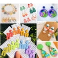 thumbnail image 2 of Electronicheart Polymer Clay Earring Mold Set Universal Earrings Make Prop Handmade Jewelry DIY Tool Kit Making Fitting Handicraft Tools Props Orange, 2 of 8