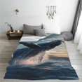 thumbnail image 5 of Bingfone Dancing Whale Print Flannel Fleece Blanket Throw Blanket for Bed,Sofa,Couch,Travel,Camping(60"x50" ), 5 of 8