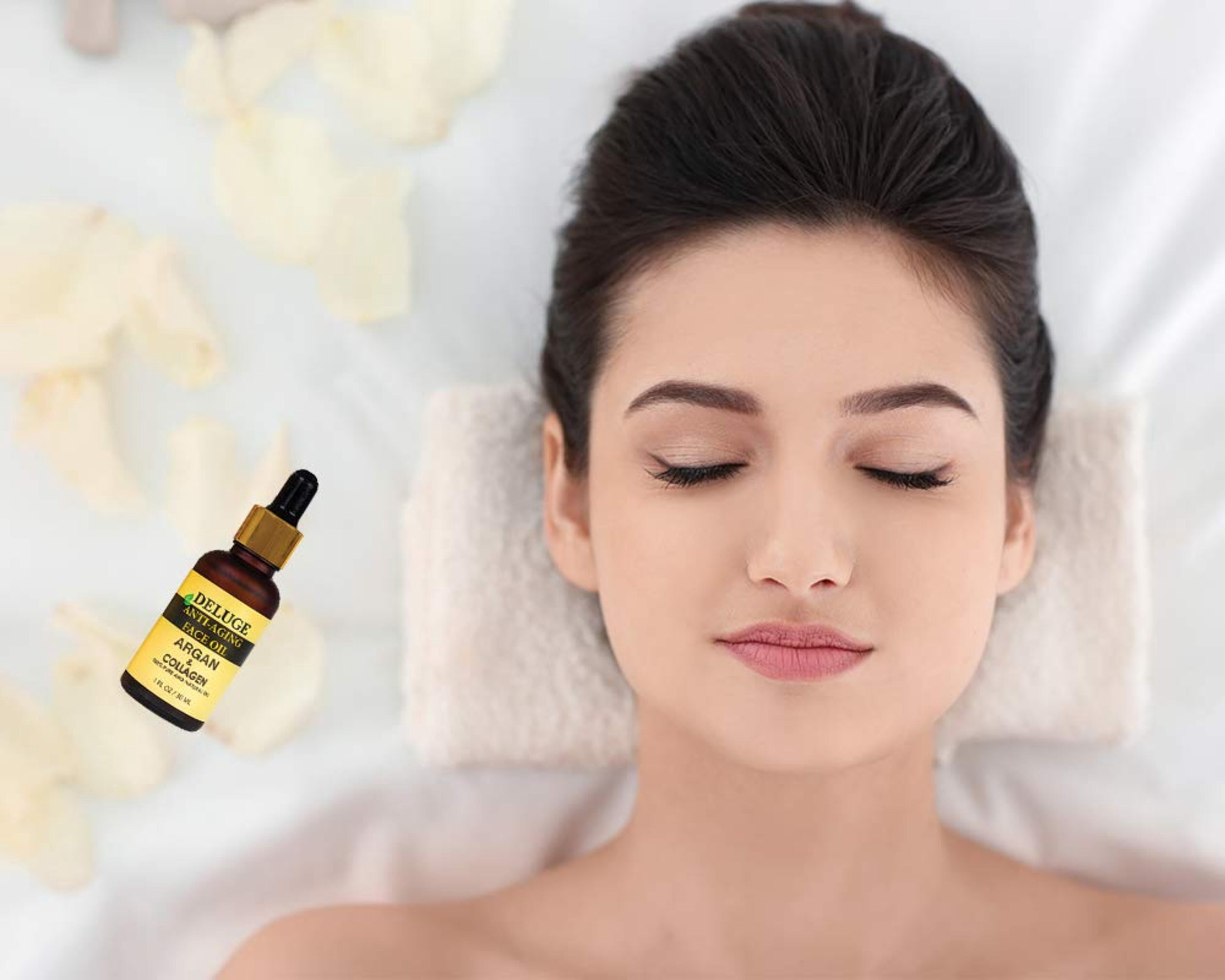 Deluge’s Collagen Face Oil with Argan Oil - 100% Natural, Anti Aging & Skin Firming Formula (1 FL oz)