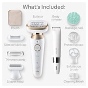Braun Silk-epil 9 Flex SkinSpa Epilator, 360 Flex, Wet & Dry, Includes Body Trimmer and Spa Attachments, SES9-481 3D