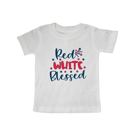 

Inktastic 4th of July Red White Blessed Fireworks Gift Baby Boy or Baby Girl T-Shirt