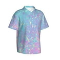 thumbnail image 2 of Disketp Hawaiian Shirts For Men,Fantasy Gradient Print Mens Casual Short Sleeve Button Down Shirts Beach Shirt, 2 of 8