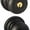 Bronze, variant on Baldwin 5213.Entr Colonial Style Single Cylinder Keyed Entry Door Knob Set - Nickel