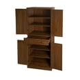 thumbnail image 5 of 4 Door Storage Cabinet with 1 Drawer, with 4 Adjustable Inner Shelves Walnut, 5 of 5