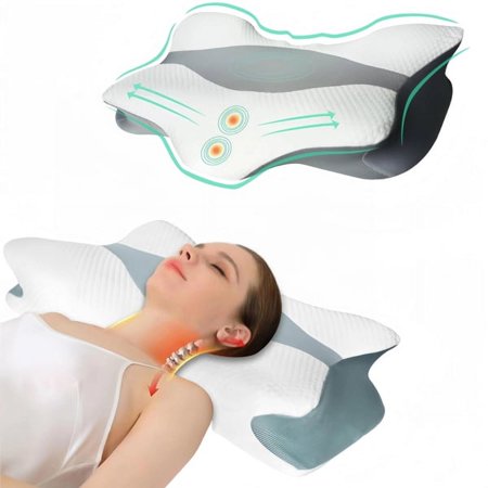 VAIKAXY Memory Foam Wedge Pillows, Ergonomic Orthopedic for Side Back and Stomach Sleepers