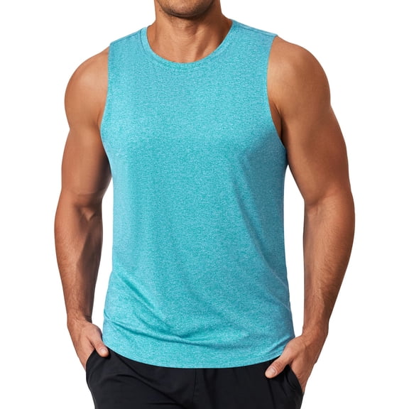 COOFANDY Men Workout Summer Tank Top Quick Dry UPF 50 Sleeveless Athletic Gym Shirts Beach Swim Shirt