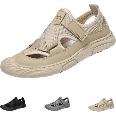 Men s Summer Outdoor Hiking Wading Sandals Lightweight Comfy Breathe Mesh Quick Drying Closed Toe Adjustable Travel Shoes