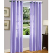 1 PANEL MIRA  SOLID LILAC LAVENDER  SEMI SHEER WINDOW FAUX SILK ANTIQUE BRONZE GROMMETS CURTAIN DRAPES 55 WIDE X 95" LENGTH