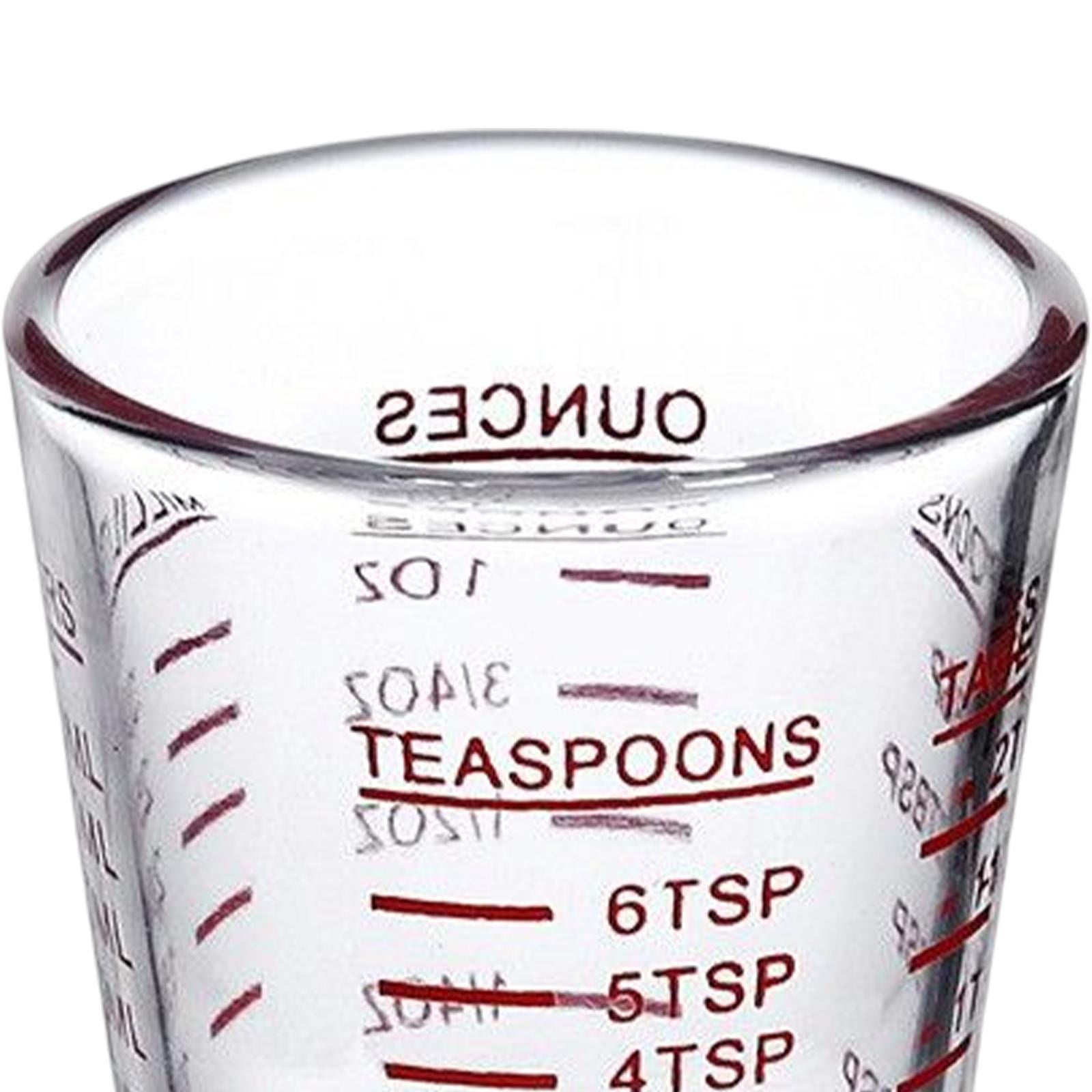 TISHITA 3x2Pcs Coffee Measuring Cup Mini Measuring Cups Clear for Party Home Bar