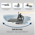 thumbnail image 6 of VIVO Black Clamp-on Under Desk Keyboard Tray with Swinging Height Adjustment, 6 of 8