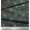 thumbnail image 3 of Soimoi Georgette Viscose Fabric Leaves & Damask Ethnic Decor Fabric Printed Yard 42 Inch Wide, 3 of 3