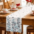 thumbnail image 5 of Spring Cherry Flowers Table Runner 70 Inches, Blue-green Gray Floral Blossom Beige Bed Runner Dresser Scarves Tabletop for Indoor Outdoor Parties/Ceremony/Banquet, 13" x 70", 5 of 9