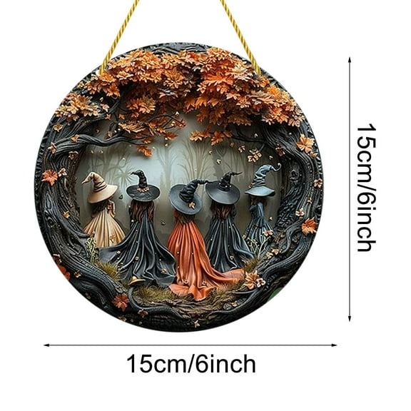 WEGFTDUOP Halloween Decoration Halloween Witch Academy Magical Magics 2D Acrylic Doors Windows Garden Pendants Decorations Hanging Decorations Halloween Indoor Outdoor Decoration