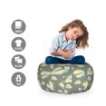 thumbnail image 2 of Leaves Storage Toy Bag Chair, Rhythmic Design of Watercolor Art Style Inspired Simplistic Fall Scene Leafy Motifs, Stuffed Animal Organizer Washable Bag, Large Size, Sage Green, by Ambesonne, 2 of 3