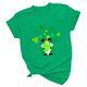 thumbnail image 4 of Camisetas con estampado del Día de San Patricio y cuello redondo para mujer, blusas femeninas cómodas a la moda, Tops Fridja bn966, 4 of 6