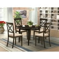 thumbnail image 5 of East West Furniture Boston 5-piece Wood Dining Set with 4 Chairs in Cappuccino, 5 of 5